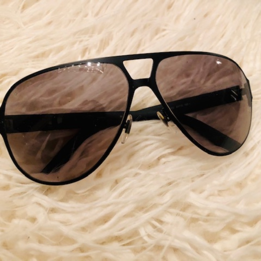 Gucci Aviator Sunglasses Black Matte/Grey Lens